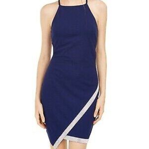 BCX Asymmetrical Hem Rhinestone Bodycon Dress